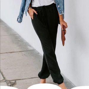 satin Pocketed joggers